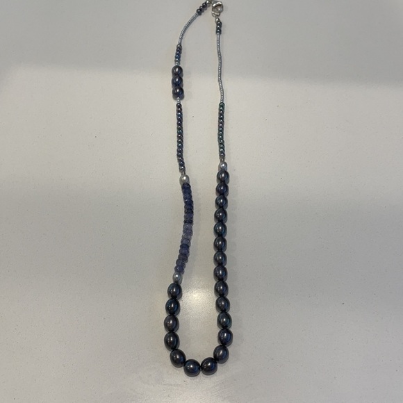 Sundance Catalog Gorgeous Iolite & Raven Freshwater Pearl & Sterling Nk-New - Picture 2 of 7